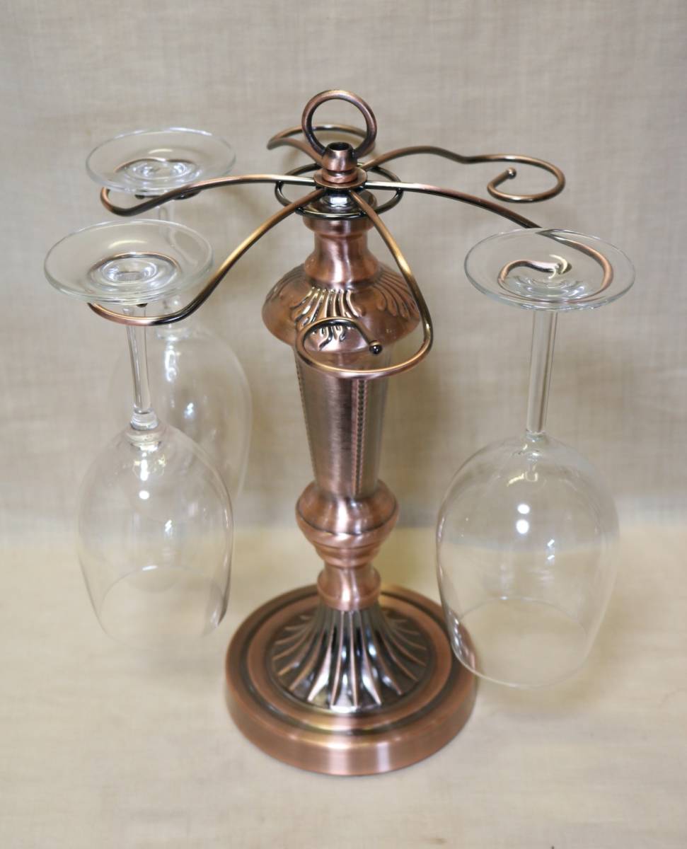  wine glass rack old copper color 6 piece for BT15