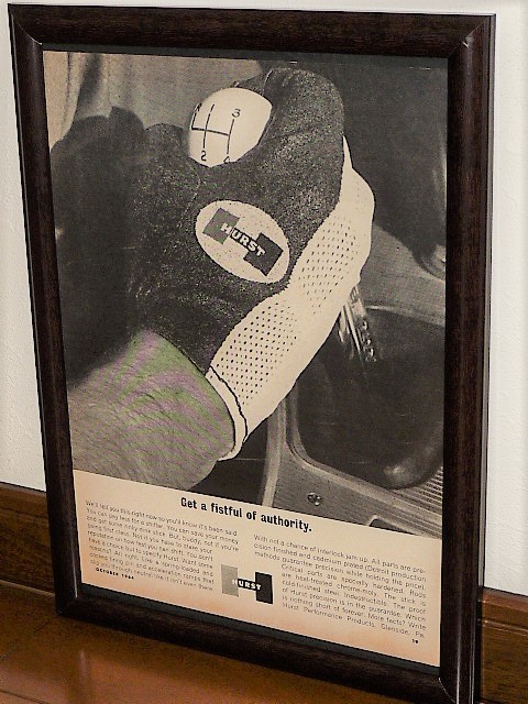 1964年 USA '60s 洋書雑誌広告 額装品 HURST Shifter ハースト シフター ( A4size・A4サイズ )_画像1