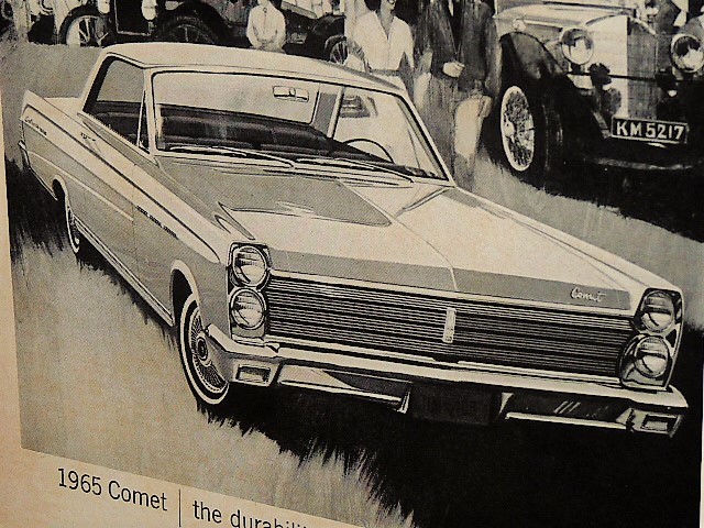 1964年 USA '60s 洋書雑誌広告 額装品 '65 Mercury Comet マーキュリー コメット ( A4size・A4サイズ )_画像4
