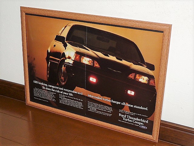 1988年 USA '80s 洋書雑誌広告 額装品 Ford Thunderbird フォード サンダーバード (A3size・A3サイズ) _画像1