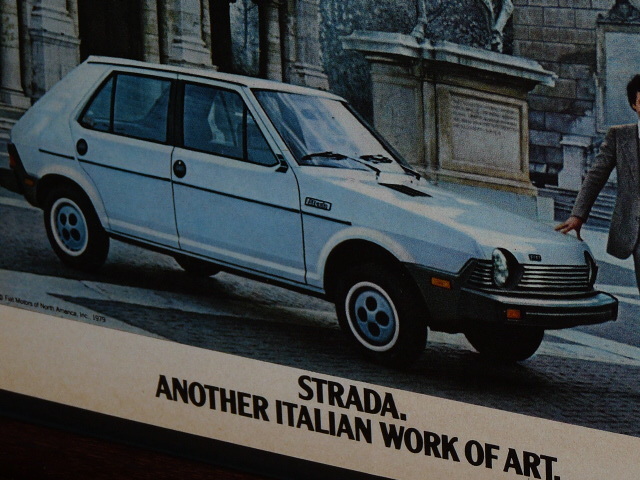 1979 год USA \'70s иностранная книга журнал реклама рамка товар FIAT STRADA Fiat Strada / для поиска Ritmolitomo( A4size*A4 размер )