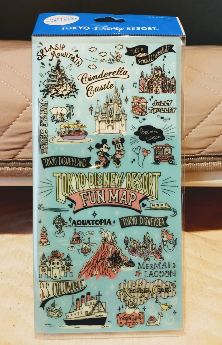 Paypayフリマ 新品 ディズニーリゾート Disney Fun Map 手書き風 チケットケース