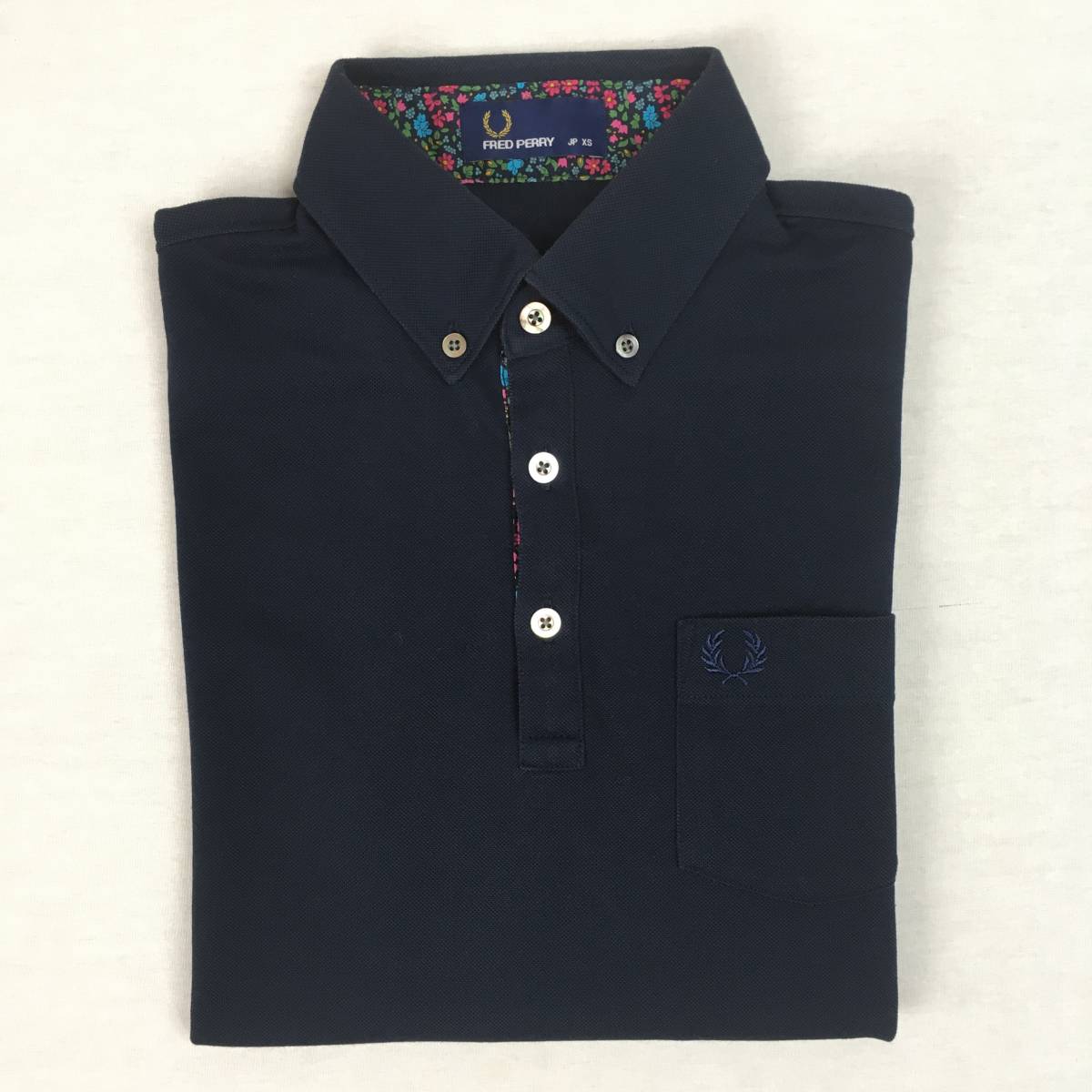 FRED PERRY フレッドペリー ポロシャツ F1543 日本製 ネイビー XS