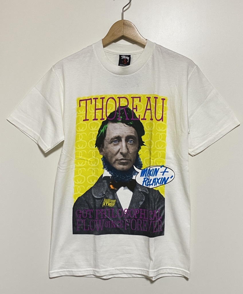 100%の保証 ステューシー 廃盤☆STUSSY 希少 Thoreau フォトプリント ホワイト 白 S 半袖Tシャツ Minds Great ソロー Sサイズ 100%の保証 ステューシー 廃盤☆STUSSY 希少 Thoreau フォトプリント ホワイト 白 S 半袖Tシャツ Minds Great ソロー Sサイズ
