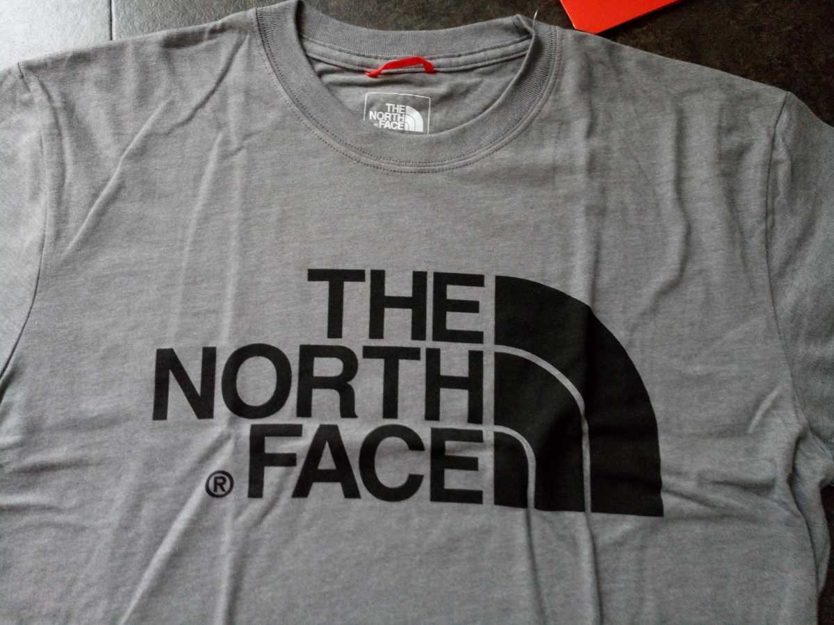 ★US限定★海外正規品★THE NORTH FACE ノースフェイス コットン Tシャツ（グレー黒文字） Tシャツ 海外Sサイズの画像1