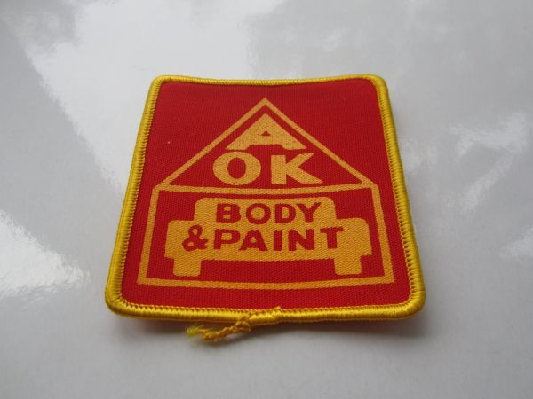 ビンテージ BODY PAINT AOK ボディ ペイント ロゴ プリント ワッペン/ 刺繍 自動車 カー用品 整備 作業着 65_画像5