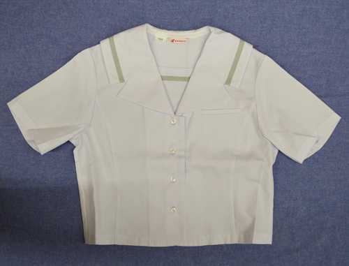新品・160A・カンコー・女子夏用半袖セーラー服・白×シルバー