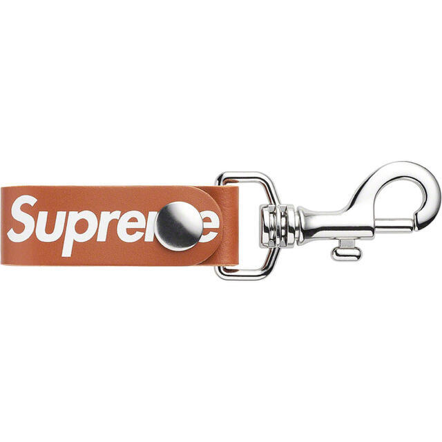 supreme leather key loop レザー キーループ brown