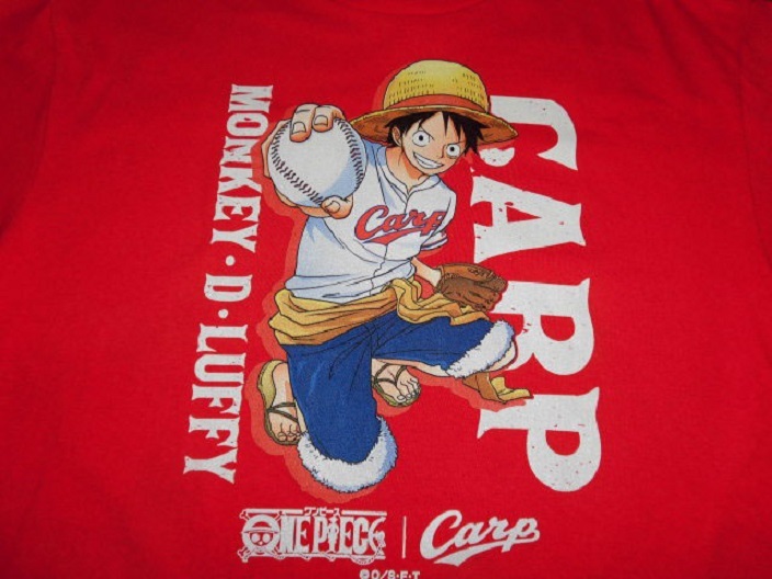 Carp X Onepiece 広島東洋カープ ワンピース コラボ Tシャツ Luffy モンキー D ルフィ Red M Used 美品 鯉赤ヘル応援団npbプロ野球 Carp X Onepiece 広島東洋カープ ワンピース コラボ Tシャツ Luffy モンキー D ルフィ Red M Used 美品 鯉赤ヘル応援団npbプロ野球