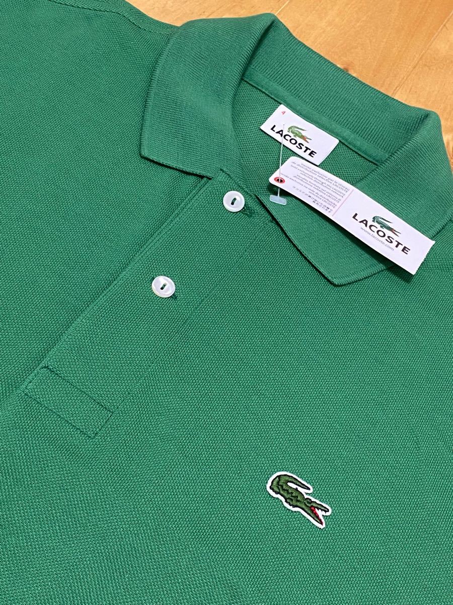 レディース ラコステ ポロシャツ 緑 グリーン 2XL 42号 半袖 ゆったり