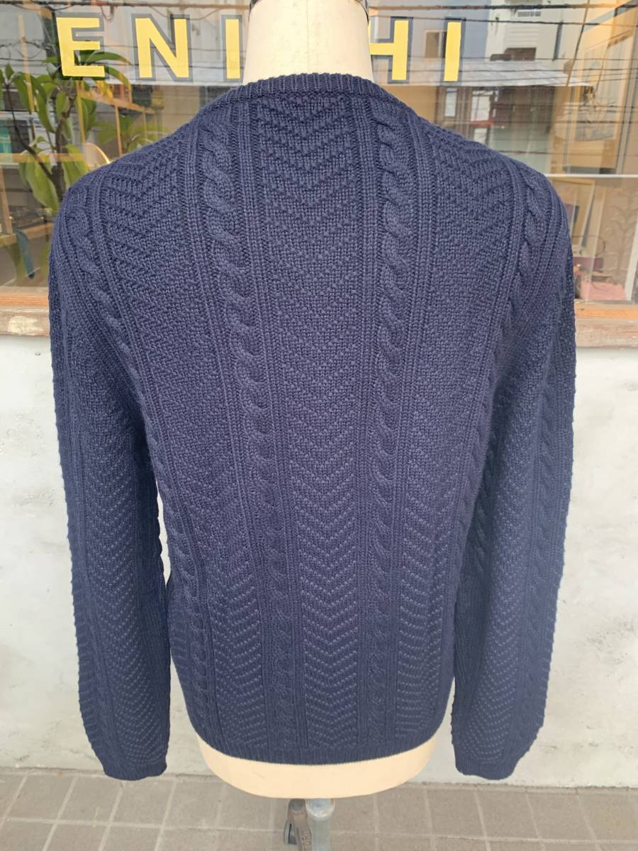 *GUCCI* Gucci * knitted * sweater * navy blue * navy * rayon * wool * men's * gentleman * size *L*