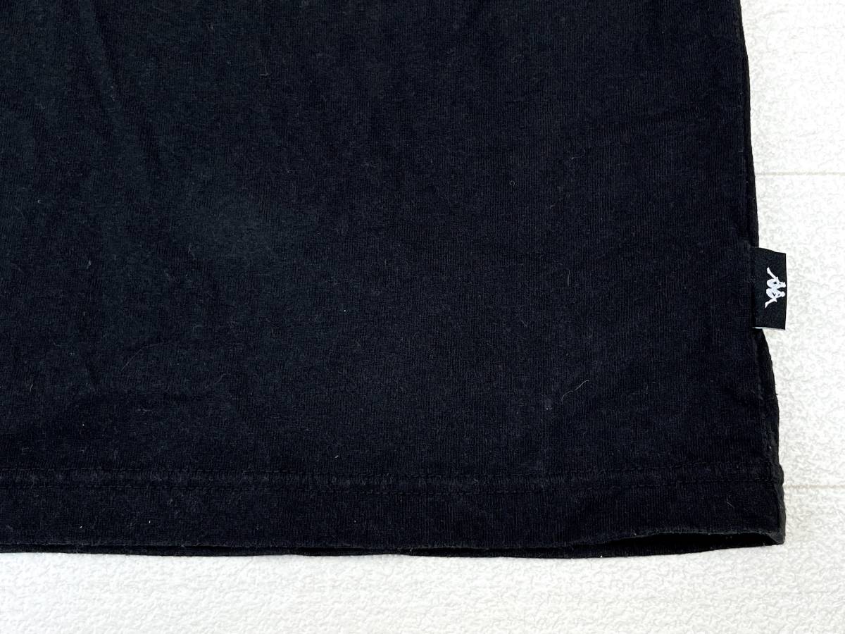 ☆送料無料☆ Kappa カッパ 古着 半袖 バックプリント Tシャツ メンズ L ブラック トップス 中古 即決_画像7