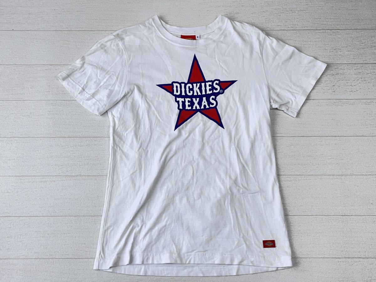 ☆送料無料☆ Dickies ディッキーズ 古着 半袖 プリント Tシャツ メンズ S ホワイト トップス 中古 即決_画像2