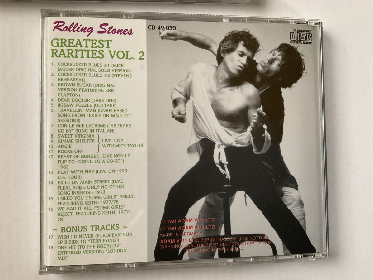 Rolling Stones. Greatest Rarities.Vol.1&2. セット　ローリングストーンズ レアリティーズ プレス盤 コレクターズ_画像3