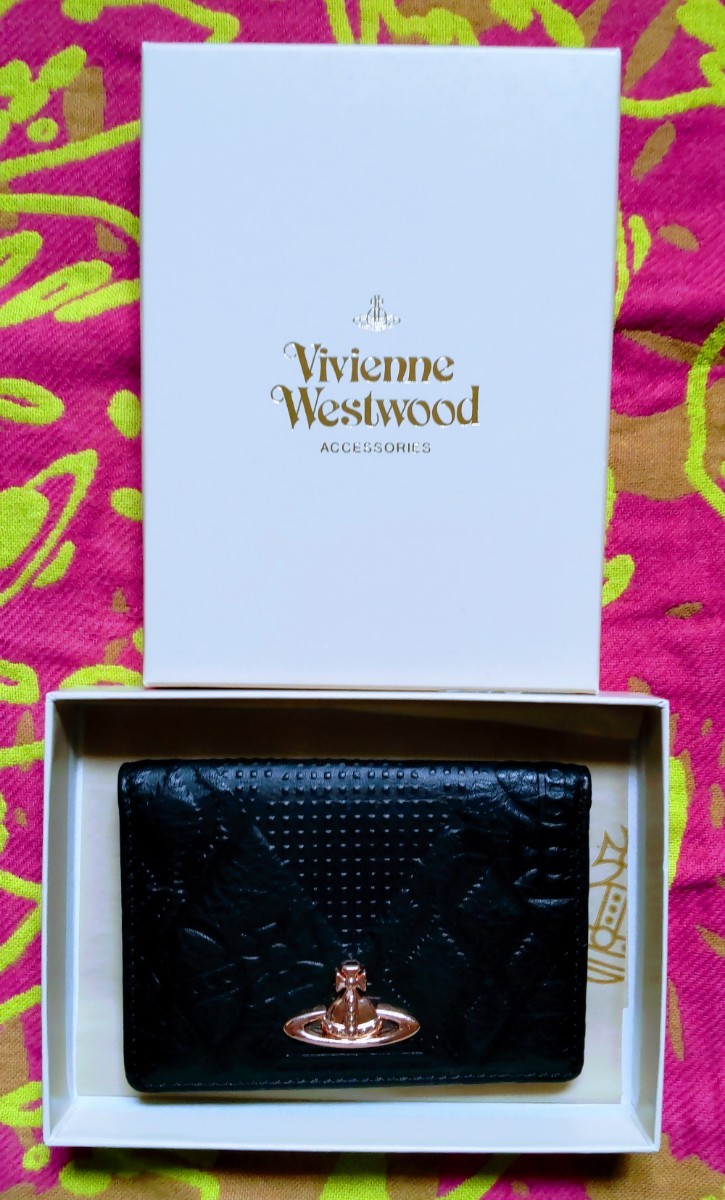 新品未使用 ヴィヴィアンウエストウッド Vivienne Westwood カードケース 箱付き 黒