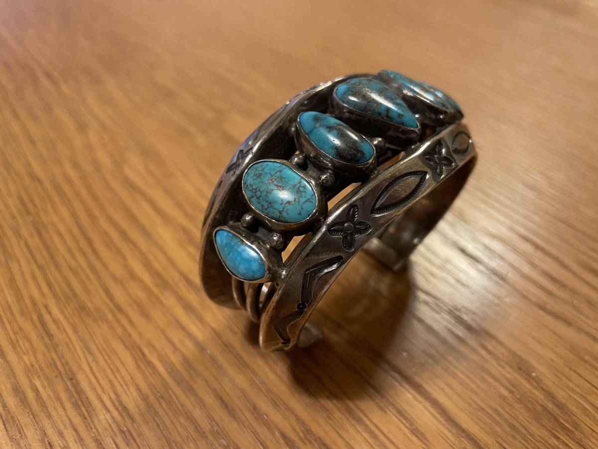 . Takumi Mark chi-Mark Chee Navajo Navajo wire Work turquoise bangle 