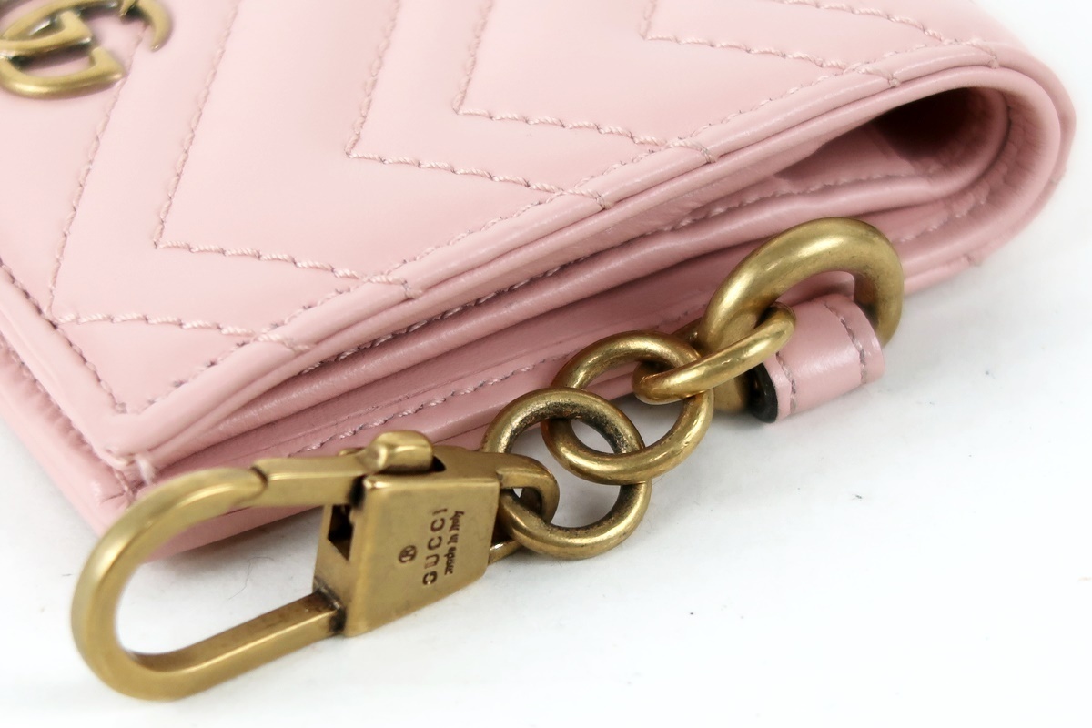 【新品同様・未使用】GUCCI グッチ GG マーモント 二つ折り財布 札入れ カードケース 546579・2184【JE77】_画像4