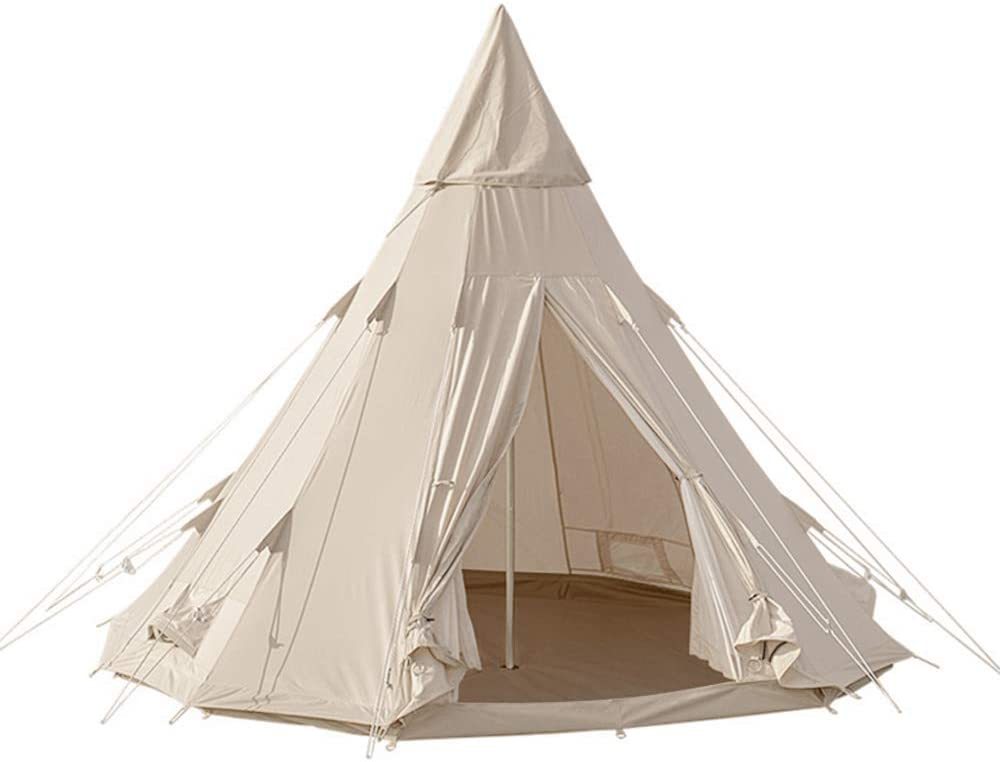 TC素材 4人用 ワンポールテント 簡単設営 家族 テント 3人用 2人用 ツーリング ソロ キャンプ ポリコットン