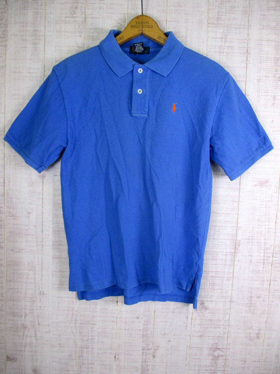 90's　ビンテージ　POLO RALPH LAUREN　ラルフローレン　ポロシャツ　キッズ　M(12-14) 　mtp-148_画像1