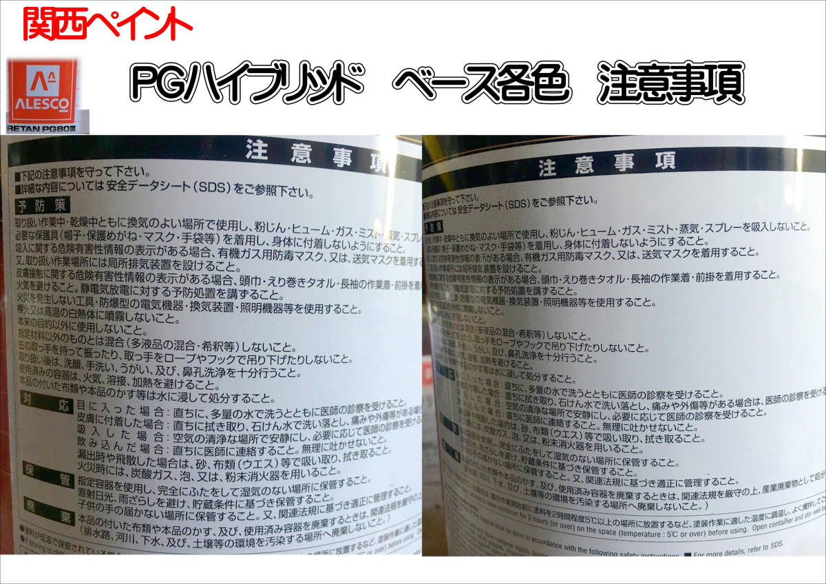 (在庫あり)関西ペイント　ＰＧハイブリッドエコ　683　HS　0.9Ｌ　鈑金　塗装　補修　送料無料_画像2