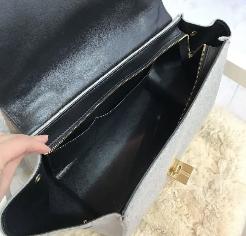 ☆美品☆CELINE セリーヌ トラペーズ 2wayバッグ 黒xグレー　ショルダーバッグ_画像5