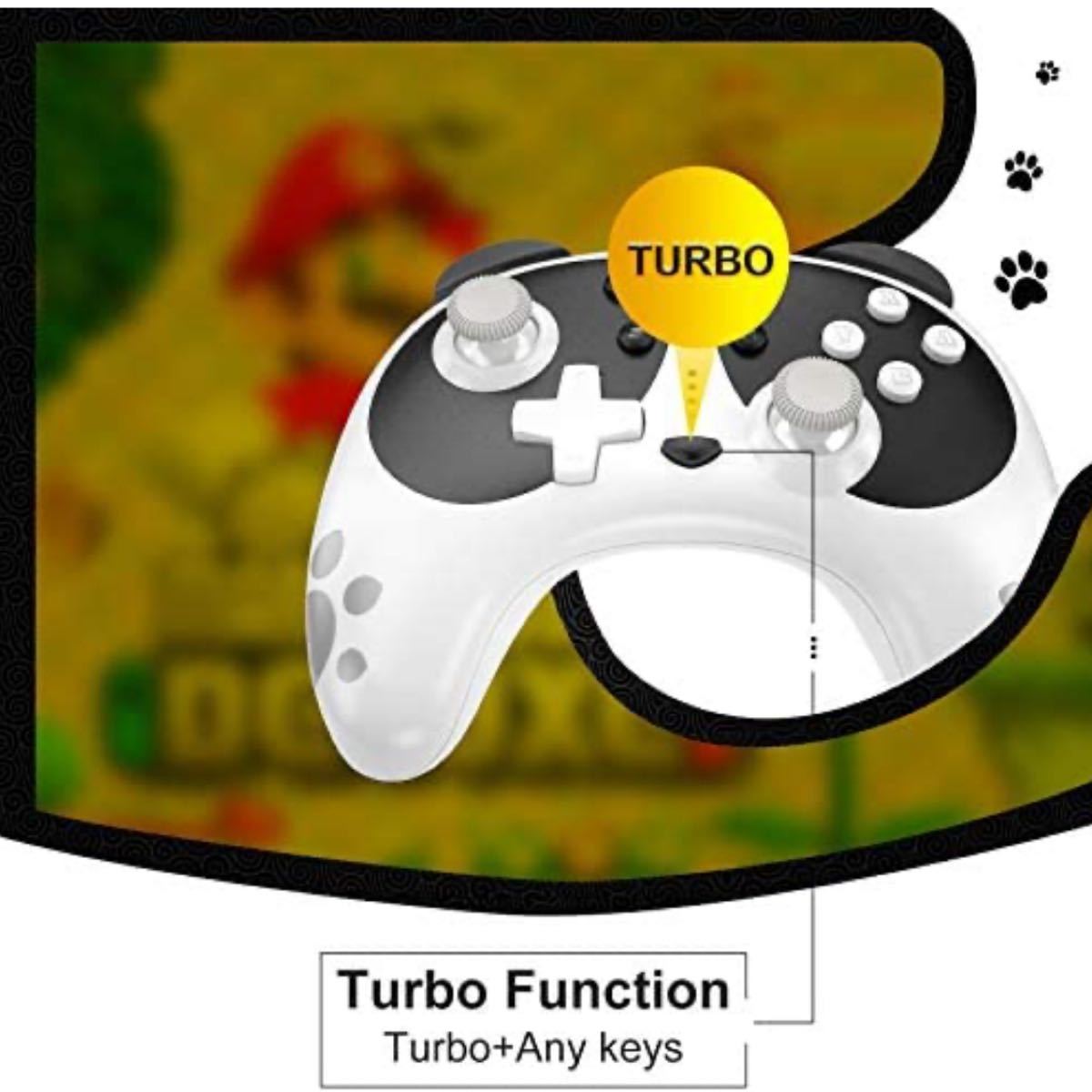 ワイヤレス Pro コントローラー プロコン NFC 6軸ジャイロセンサー搭載 HD振動 TURBO連射