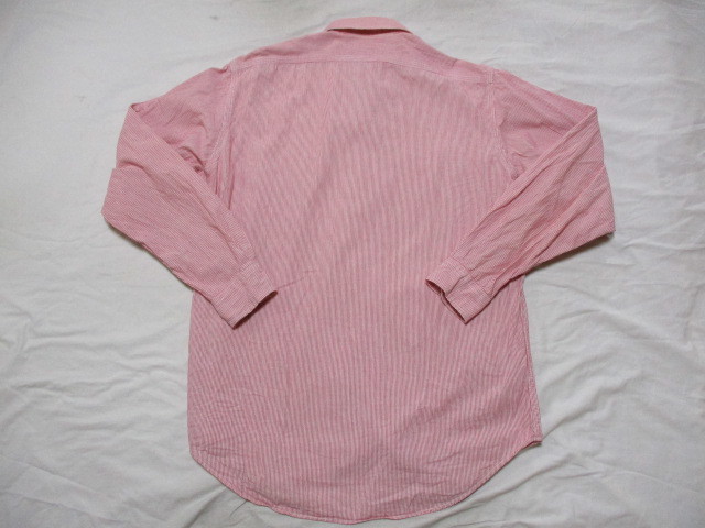 ポロラルフローレン コットン ストライプシャツ 赤×白 白タグ M_画像2