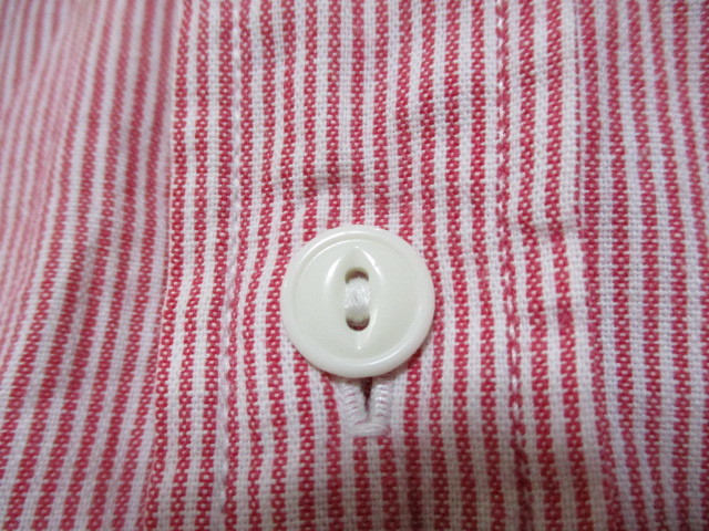 ポロラルフローレン コットン ストライプシャツ 赤×白 白タグ M_画像6
