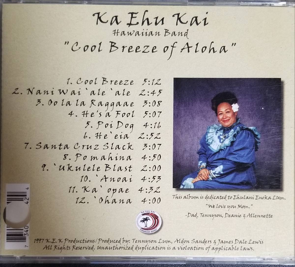 J86送料無料■KaEhuKai「CoolBreezeOfAloha」CD/ハワイアン_画像2