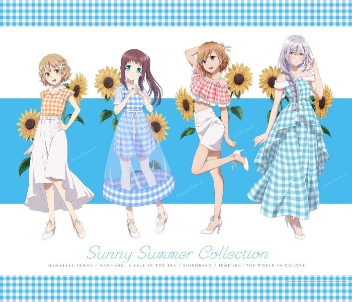 Sunny Summer Collection B2タペストリー 花咲くいろは 凪のあすから SHIROBAKO 色づく世界の明日から