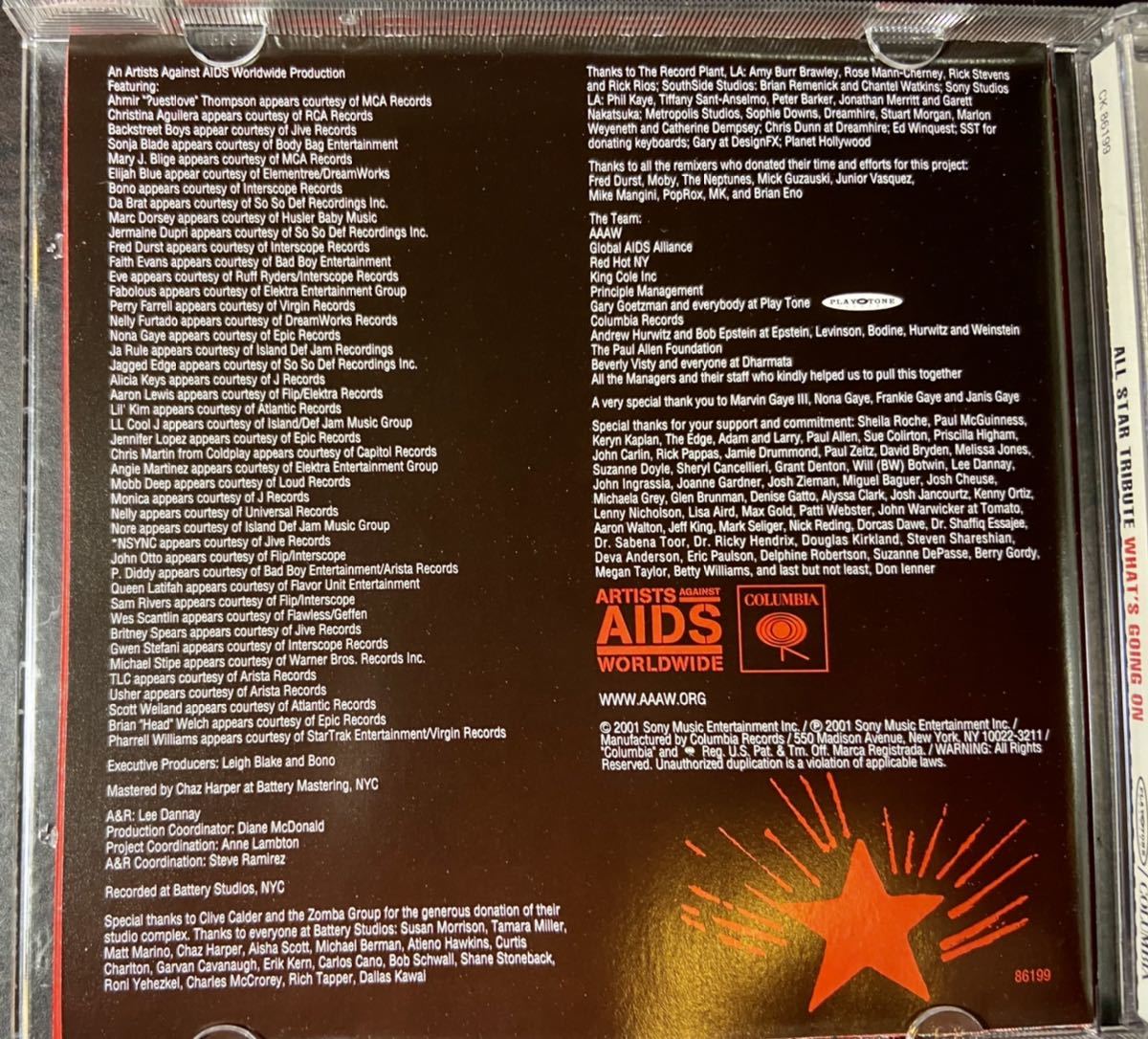 WHAT'S GOING ON ALL STAR TRIBUTE AIDSチャリティー '01年_画像4