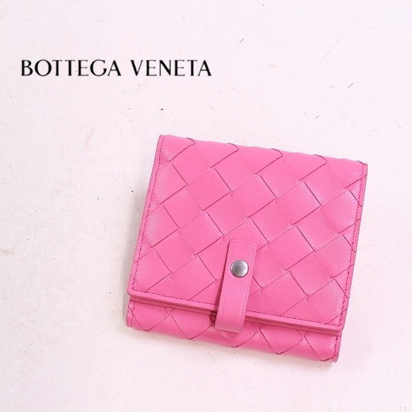 ファッション ◇BOTTEGA VENETA/ボッテガ ピンク 財布 ウォレット 二