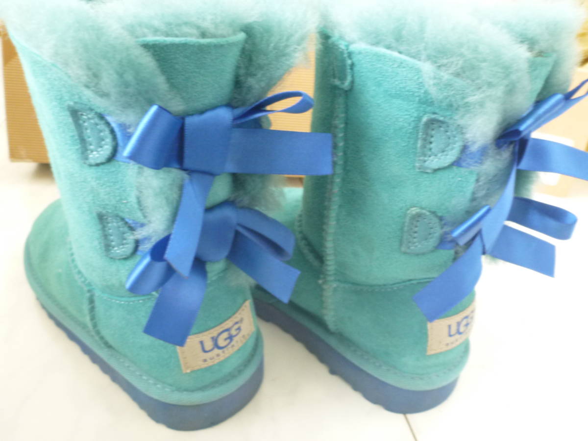 1.4万 美品　ＵＧＧ　アグ ★水色　シーフスキン　ブーツ　17　17.5_画像4