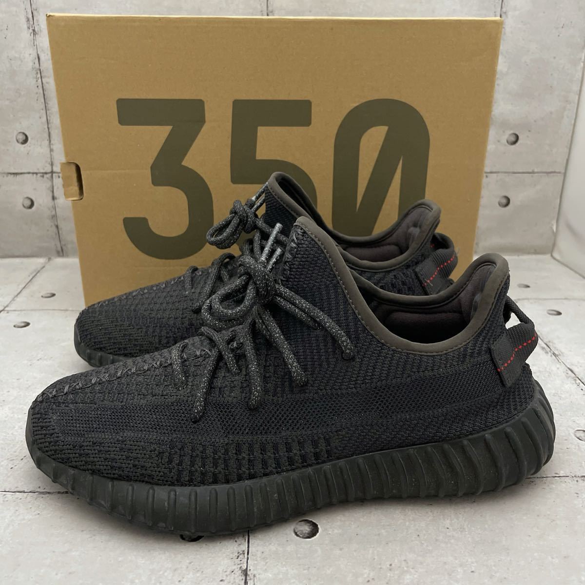 ADIDAS YEEZY BOOST 350 V2 BLACK US7.5 25.5cm アディダス オリジナルス イージー ブースト FU9006_画像2