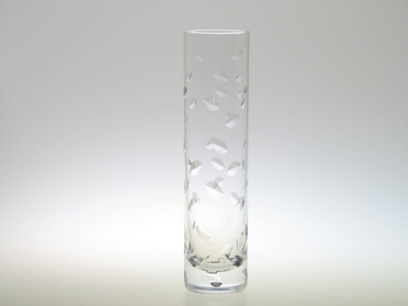 バカラ 花瓶 ● オルグ グレイン ベース ヴェース 一輪挿し 葉っぱ クリスタル 20cm