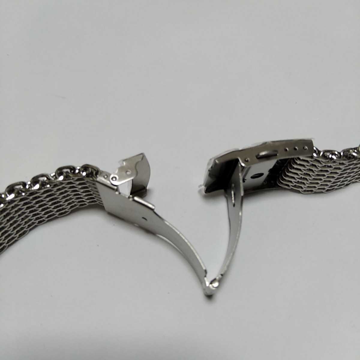 * 20mm Shark сетка нержавеющая сталь ремень наручные часы заменен ремень для ремешок новый товар серебряный A