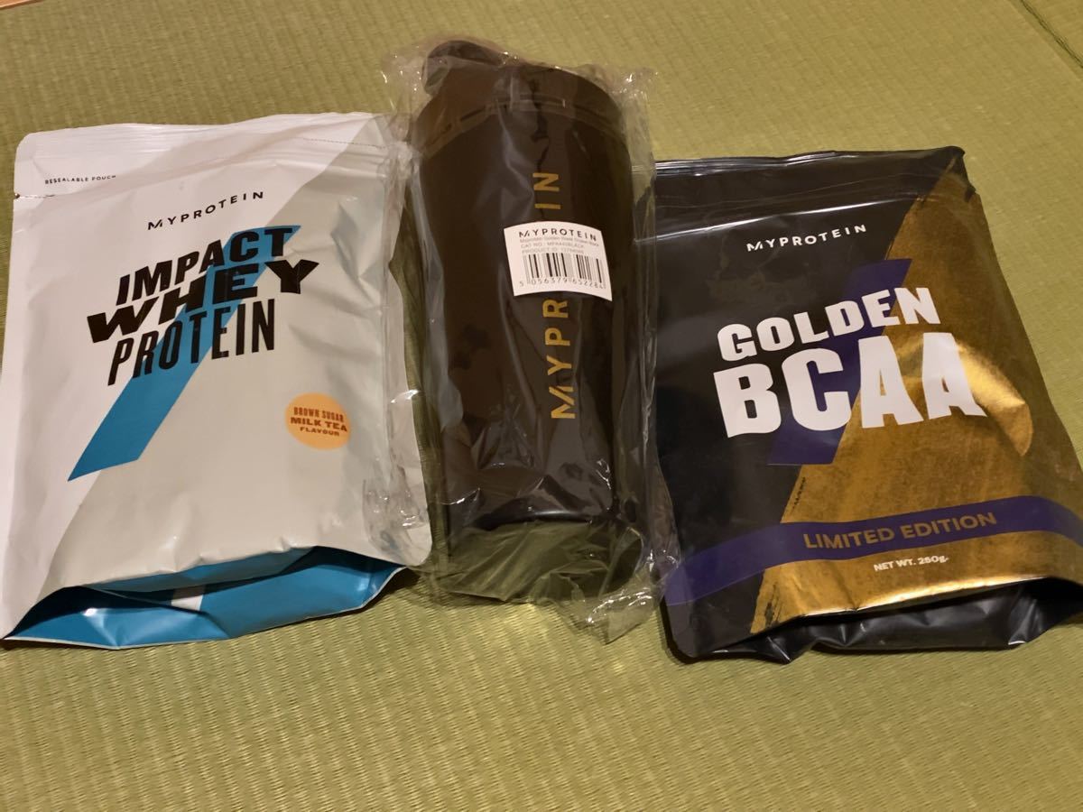 マイプロテイン インパクト ホエイプロテイン MYPROTEIN ゴールデンホエイ 黒糖ミルクティー味  BCAA シェイカー付