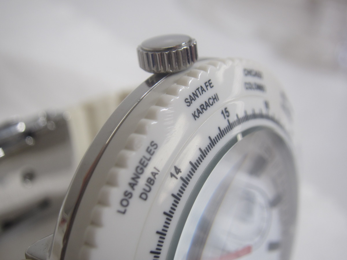FHB Ref.F-507 クロノグラフ ホワイト クォーツ メンズ 腕時計 □UA8527_画像5