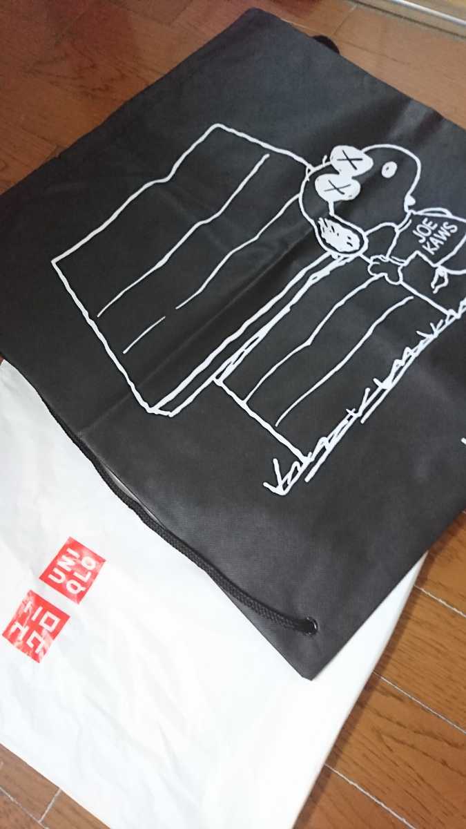 UNIQLO×KAWS×PEANUTS非売品!!コラボナップサック 未使用/ユニクロ カウズ ピーナッツ スヌーピー SNOOPY バッグ ノベルティー UT_画像3