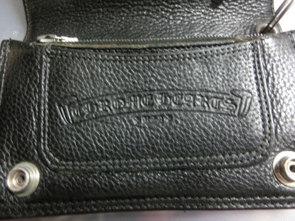 CHROME HEARTS 2ZIP 二つ折り レザー ウォレット ブラック クロム