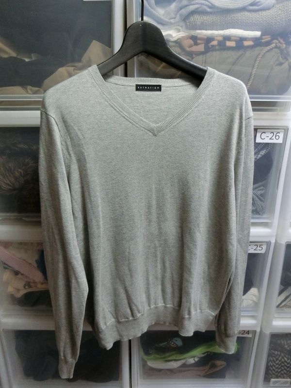 激安正規品 ESTNATION Vネック エストネーション 長袖 セーター L