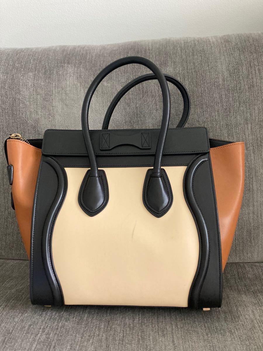 国内外の人気! CELINE セリーヌ ラゲージ 保証書あり ハンドバッグ