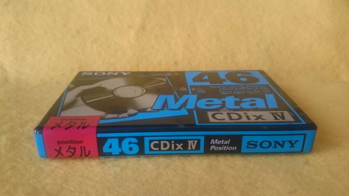 ソニー メタルポジション カセットテープ SONY CDixⅣ 46 TypeⅣ Metal Position Cassete tape made in Japan 未開封 両面46分 片面23分_SONY メタル カセット テープ 片面23分録音