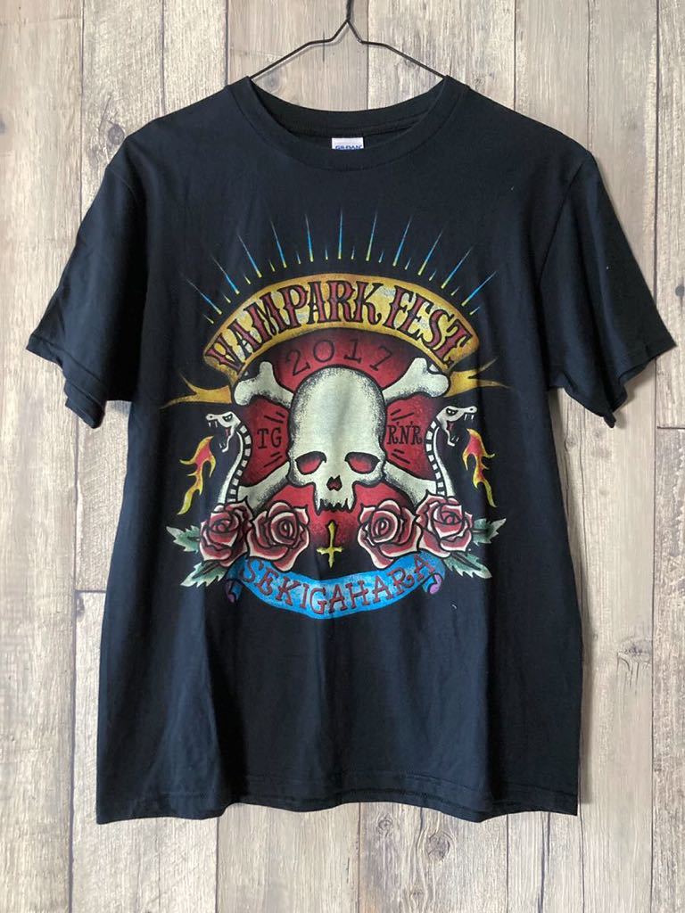 VAMPS BEAST Tシャツ 黒 Vサイン ピース HYDE 美品即決 VAMPARK FEST Tシャツ VAMPS HYDE SADS OKAMOTOS DIR