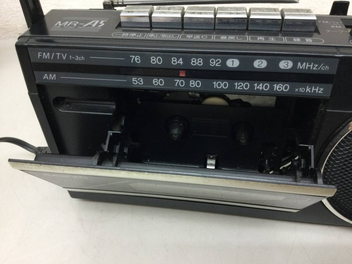 SANYO サンヨー MR-A5 ラジオカセットレコーダー ラジカセ ブラック 黒 昭和レトロ
