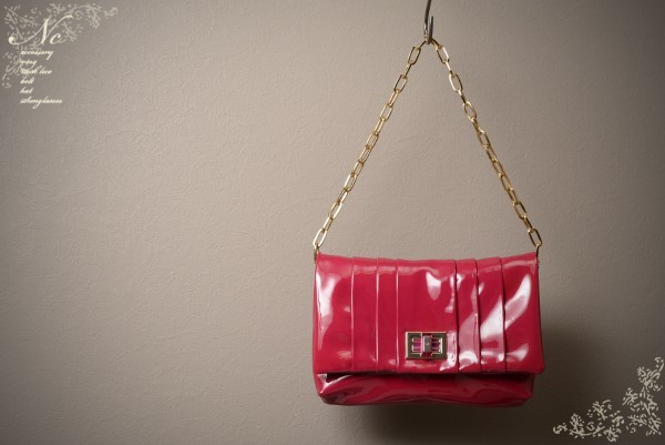 値下!美品*Anya Hindmarch/アニヤハインドマーチ/グレイシーミニチェーンエナメルバッグ/ピンク/上品/パーティーバッグ_画像1