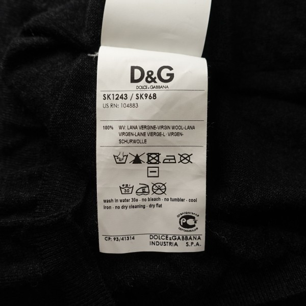 USED*D&G/ディーアンドジー/ドルチェ＆ガッバーナ/S/ロングニットベスト/ノースリーブワンピース/ブラック/黒/上品/エレガント_画像7