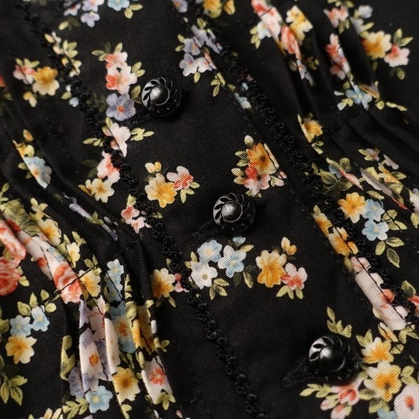  beautiful goods *BABY PINK HOUSE/ Pink House /L/ Kids 120/ made in Japan floral print One-piece / black group / black color /femi person / pretty / stylish /..../ spring summer 