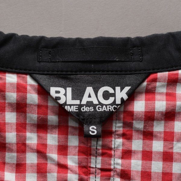 値下!USED*BLACK COMME des GARCONS/ブラックコムデギャルソン/S/日本製チェックラインジャケット/ブラック/黒/テーラードジャケット_画像9