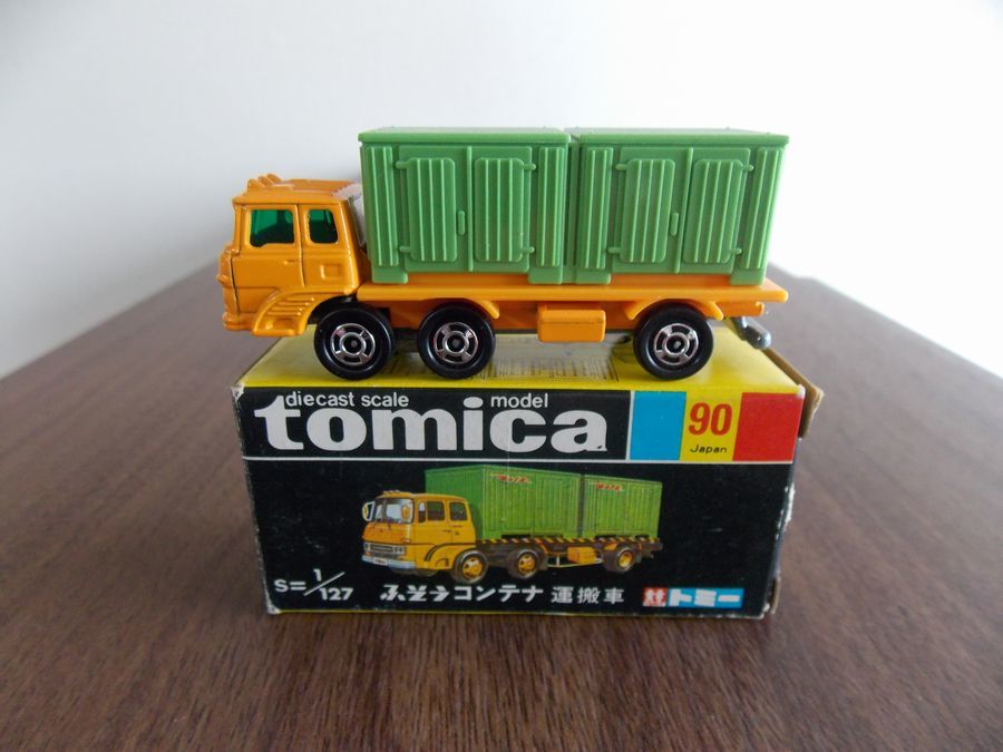ヤフオク! - *476 トミカ黒箱ジャパン物 ふそうコンテナ運搬車 未...